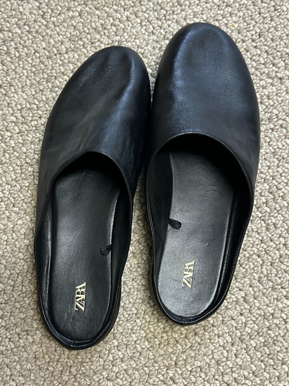Zara Black Leather loafers - 37